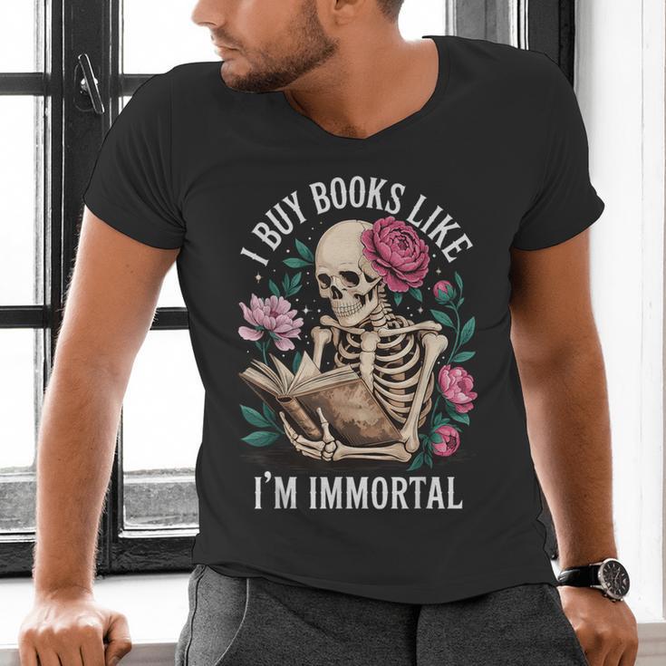 I Buy Books Like I'm Immortal Men's V-Neck T-Shirt