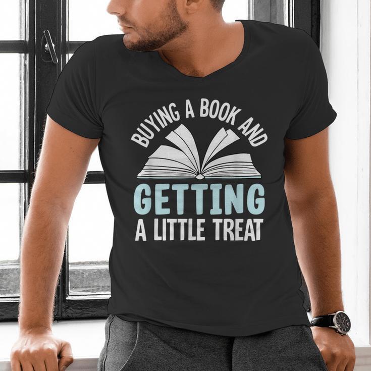 Buying A Book And Getting A Little Treat Men's V-Neck T-Shirt