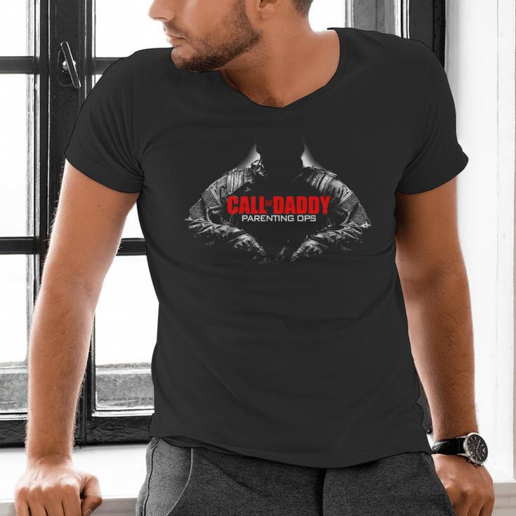 Call Of Daddy Parenting Ops Shirt Gamer Dad Men's V-Neck T-Shirt