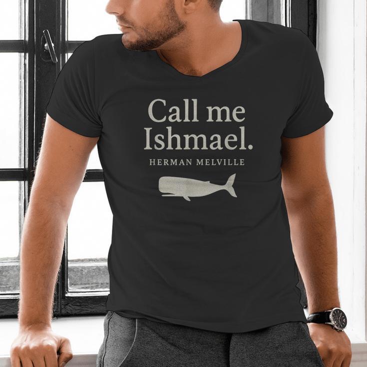 Call Me Ishmael Moby Dick Quote Shirt For Book Lovers Men's V-Neck T-Shirt