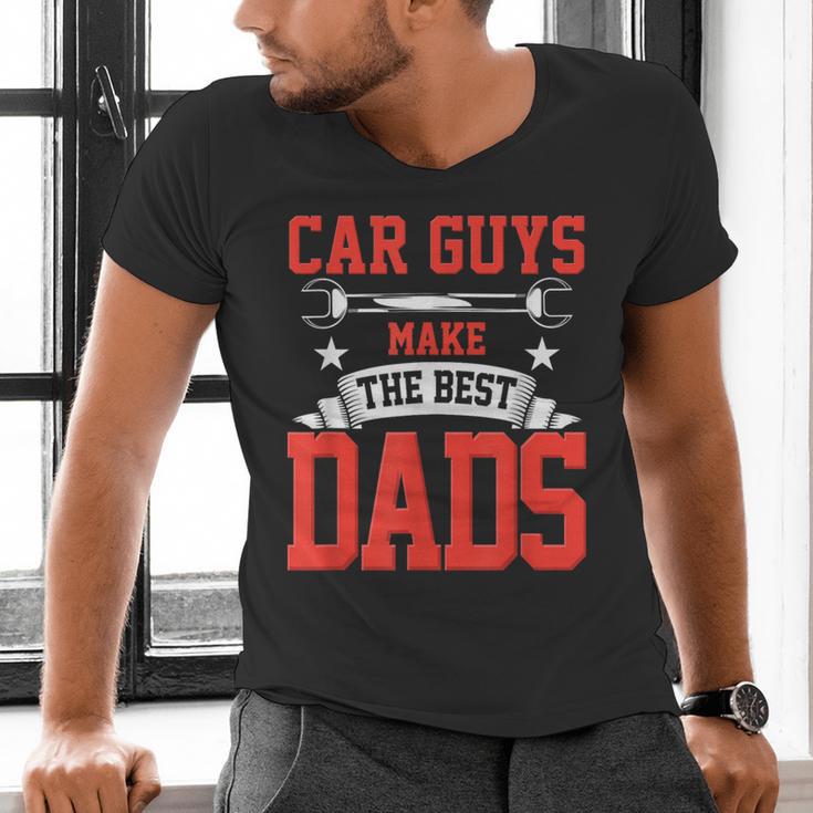 Car Guys Make The Best Dads Garage Mechanic Dad Men's V-Neck T-Shirt