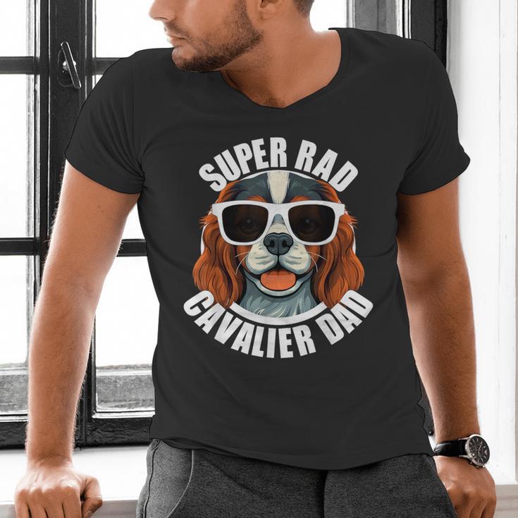 Cavalier King Charles Spaniel Dad Father’s Day Men's V-Neck T-Shirt