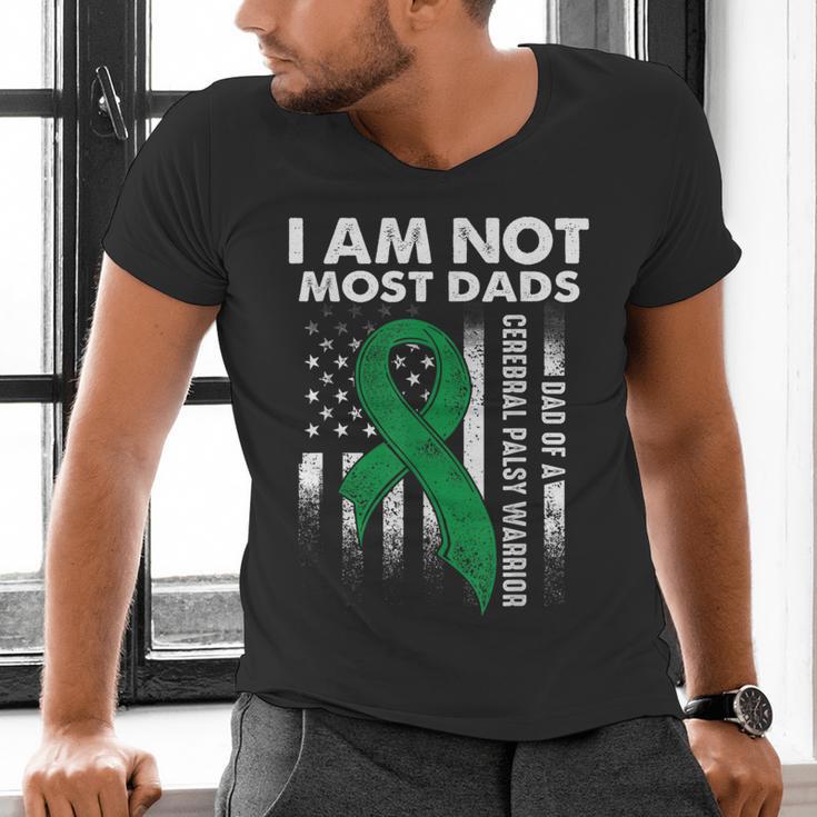 Cerebral Palsy CP Awareness Most Dads Warrior Survivor DA1 Men's V-Neck T-Shirt