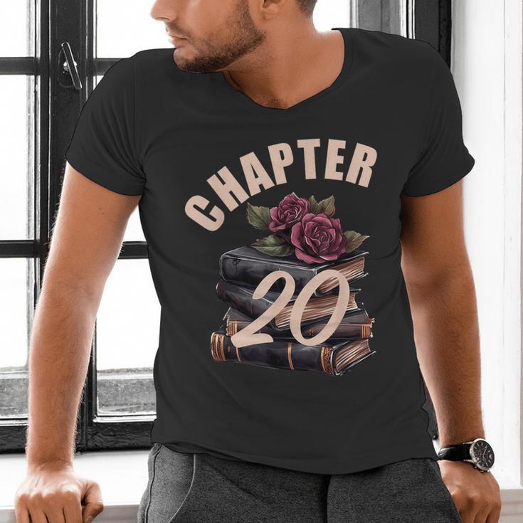 Chapter 20 20th Birthday Women Book Lovers Its My Birthday Men's V-Neck T-Shirt Chapter 20 20th Birthday Women Book Lovers Its My Birthday Men's V-Neck T-Shirt