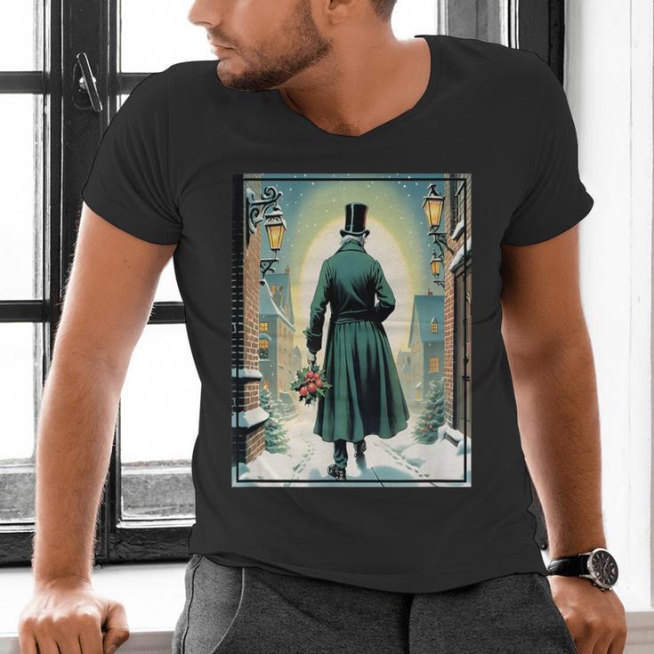 Charles Dickens Christmas Classic Book Ebeneezer Scrooge -Adults Kids Small Short Sleeve T-Shirt Men's V-Neck T-Shirt Charles Dickens Christmas Classic Book Ebeneezer Scrooge -Adults Kids Small Short Sleeve T-Shirt Men's V-Neck T-Shirt