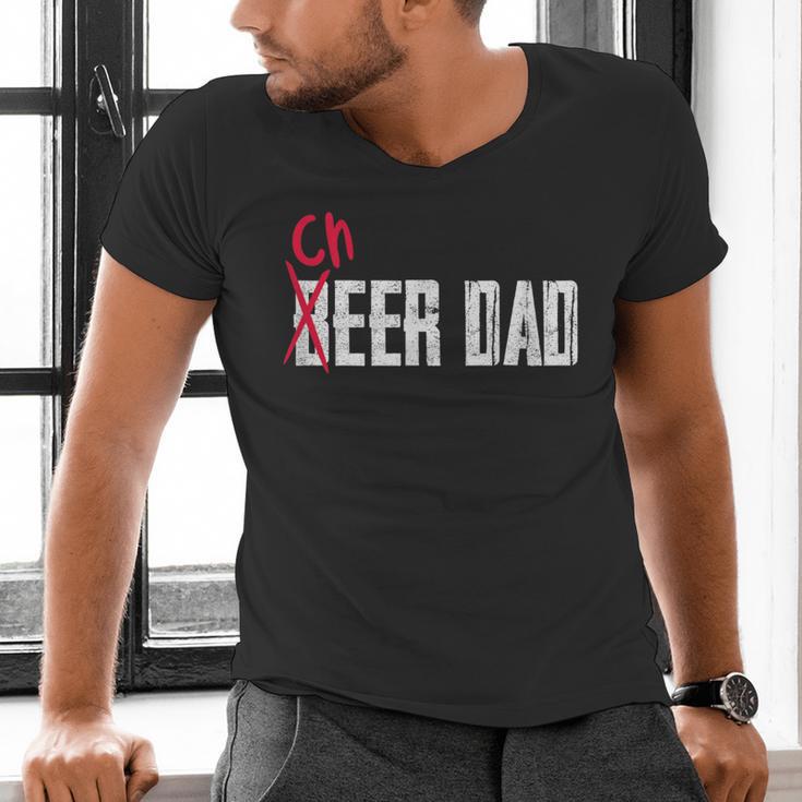 Cheer Dad Beer Dad Cheerleading Father Father's Day Men's V-Neck T-Shirt Cheer Dad Beer Dad Cheerleading Father Father's Day Men's V-Neck T-Shirt