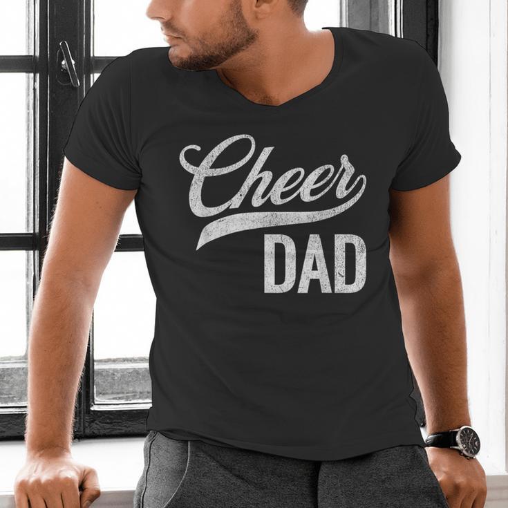 Cheer Dad Green Cheerleading Matching Parents Men's V-Neck T-Shirt