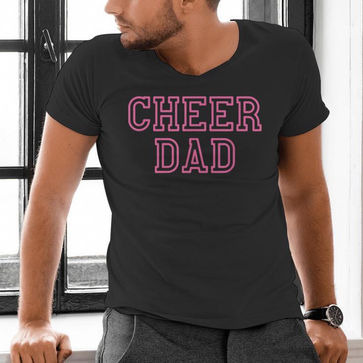 Cheer Dad Pink Cheerleading Men's V-Neck T-Shirt