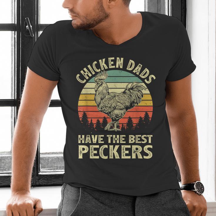 Chicken Dads Have The Best Peckers Vintage Apparel Men's V-Neck T-Shirt Chicken Dads Have The Best Peckers Vintage Apparel Men's V-Neck T-Shirt