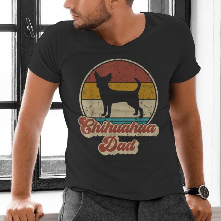 Chihuahua Dad Dog Lover Men Chihuahua Dog Vintage Men's V-Neck T-Shirt Chihuahua Dad Dog Lover Men Chihuahua Dog Vintage Men's V-Neck T-Shirt
