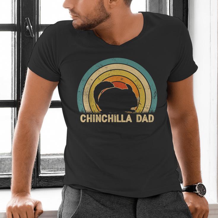 Chinchilla Dad Father's Day Chinchilla Lover Dad Daddy Men's V-Neck T-Shirt
