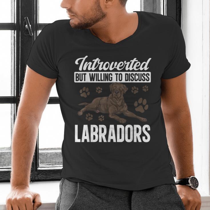 Chocolate Lab Dog Introvert Chocolate Labrador Retriever Men's V-Neck T-Shirt Chocolate Lab Dog Introvert Chocolate Labrador Retriever Men's V-Neck T-Shirt