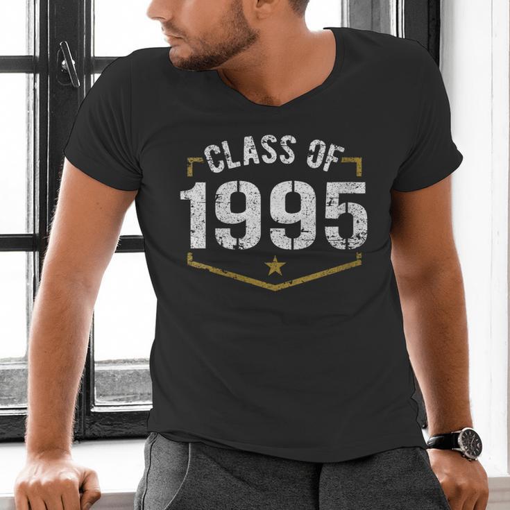 Class Of 1995 School Reunion Graduation Vintage Style Men's V-Neck T-Shirt