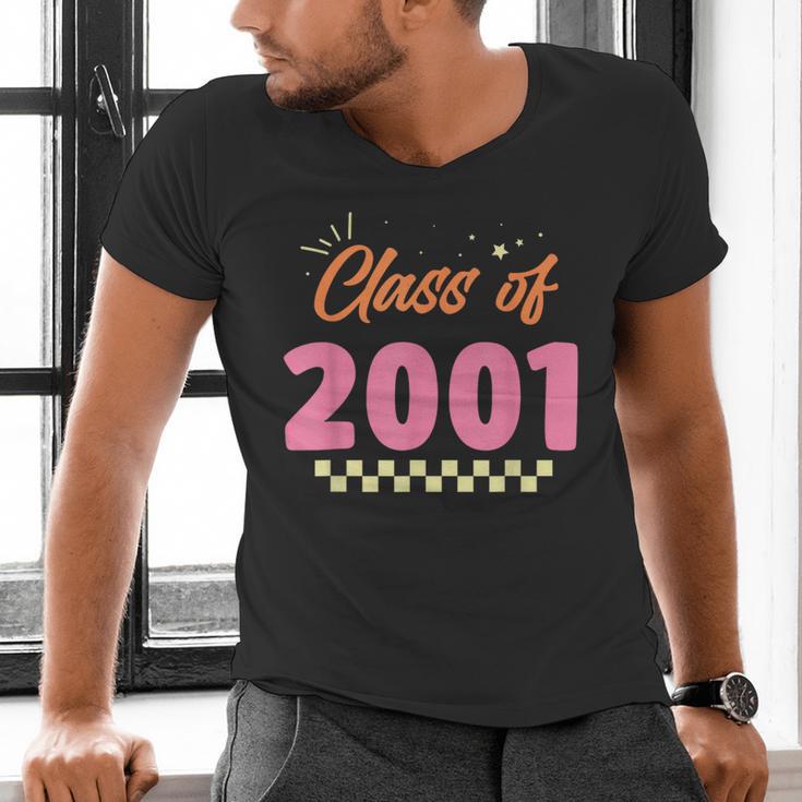 Class Of 2001 Meetup School Graduation Reunion Men's V-Neck T-Shirt