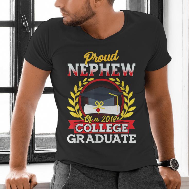 Class Of 2018 Graduation Tshirt For Nephew Of Graduate Men's V-Neck T-Shirt