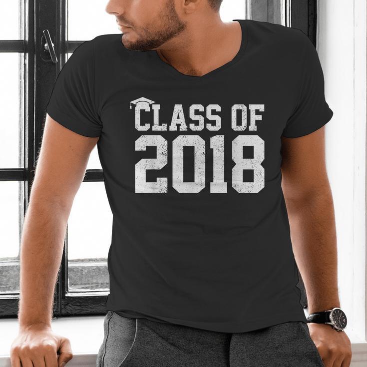 Class Of 2018 Graduation Senior High School College Men's V-Neck T-Shirt