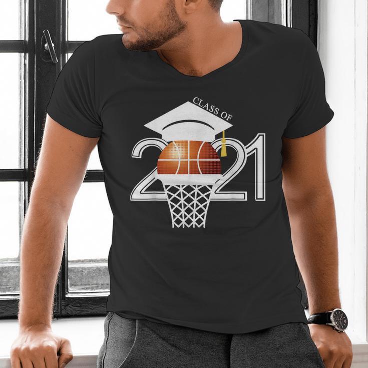 Class 2021 Graduation Senior Basketball Player Men's V-Neck T-Shirt