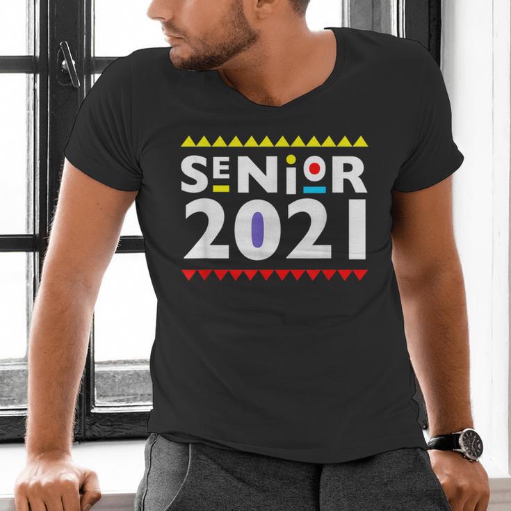 Class Of 2021 Senior Year 90's TV Style Graduation For Grad Men's V-Neck T-Shirt