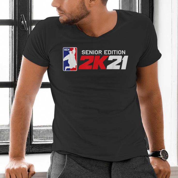 Class Of 2021 Senior Year Gamer Style Graduation For Grad Men's V-Neck T-Shirt