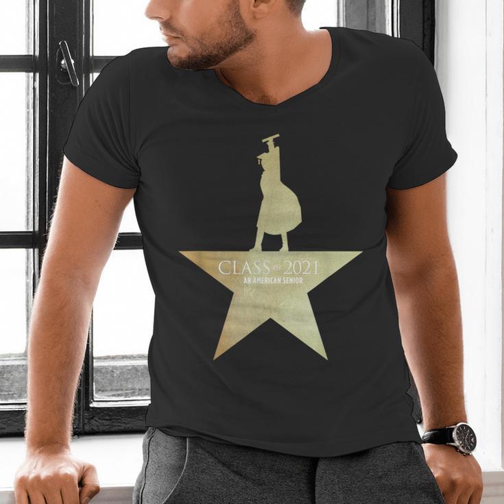 Class Of 2021 Senior Year Musical Style Graduation For Grad Men's V-Neck T-Shirt
