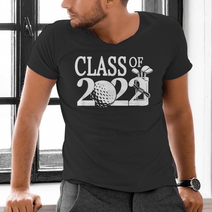 Class Of 2022 Graduation Senior Golf Golfer Player Men's V-Neck T-Shirt