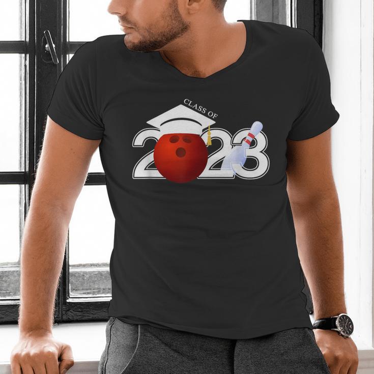 Class Of 2023 Graduation For Him Her Bowling Men's V-Neck T-Shirt