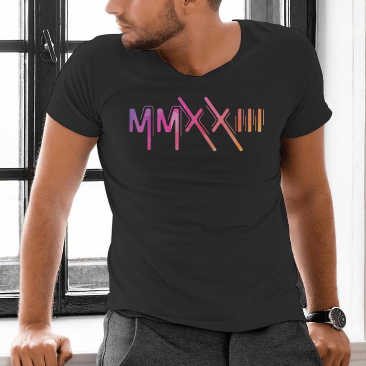 Class Of 2023 Senior 23 Graduation Idea Roman Numeral Men's V-Neck T-Shirt