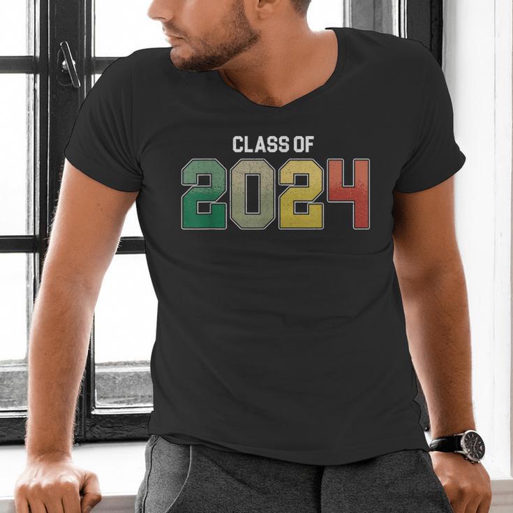 Class Of 2024 College High School Graduation Men's V-Neck T-Shirt