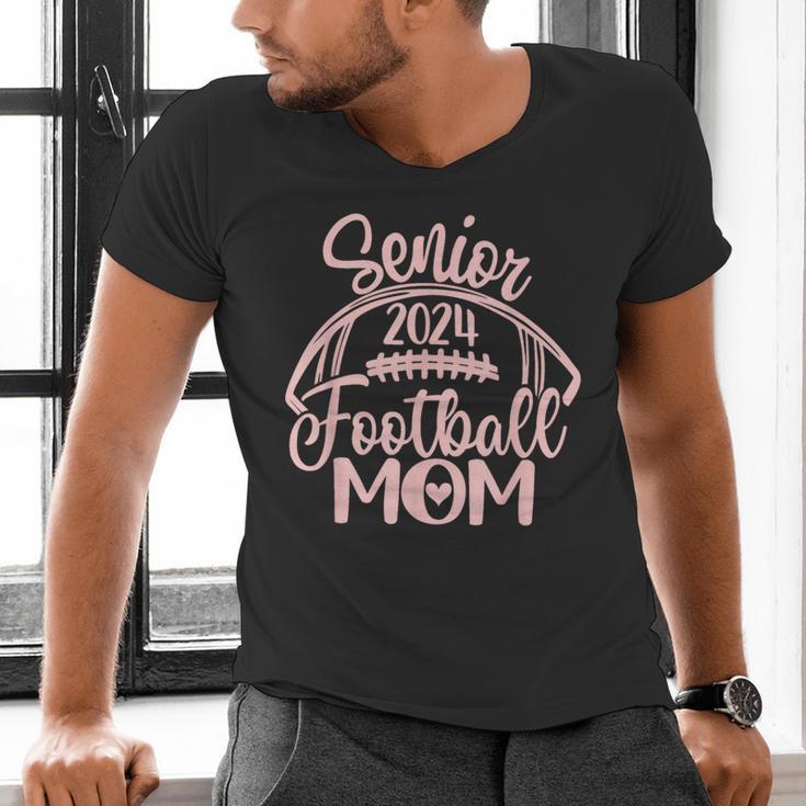 Class Of 2024 Senior Football Graduation Mom Men's V-Neck T-Shirt