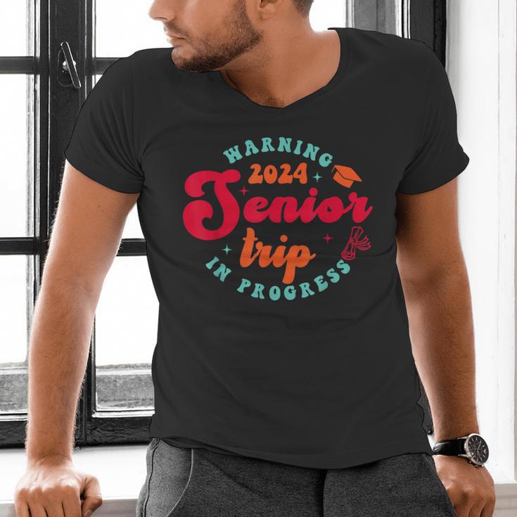 Class Of 2024 Senior Trip In Progress Graduation Trip Men's V-Neck T-Shirt