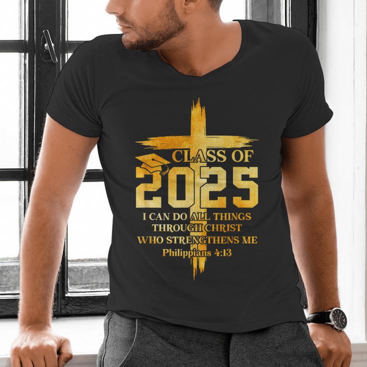 Class Of 2025 Christian Graduation Senior Graduate Men Women Men's V-Neck T-Shirt