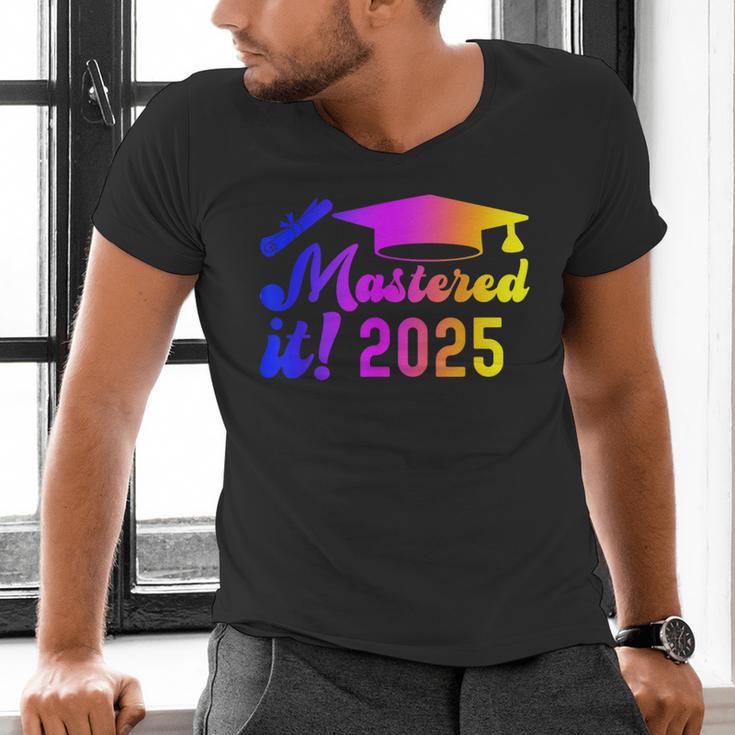 Class Of 2025 Mastered It College Masters Degree Graduation Men's V-Neck T-Shirt