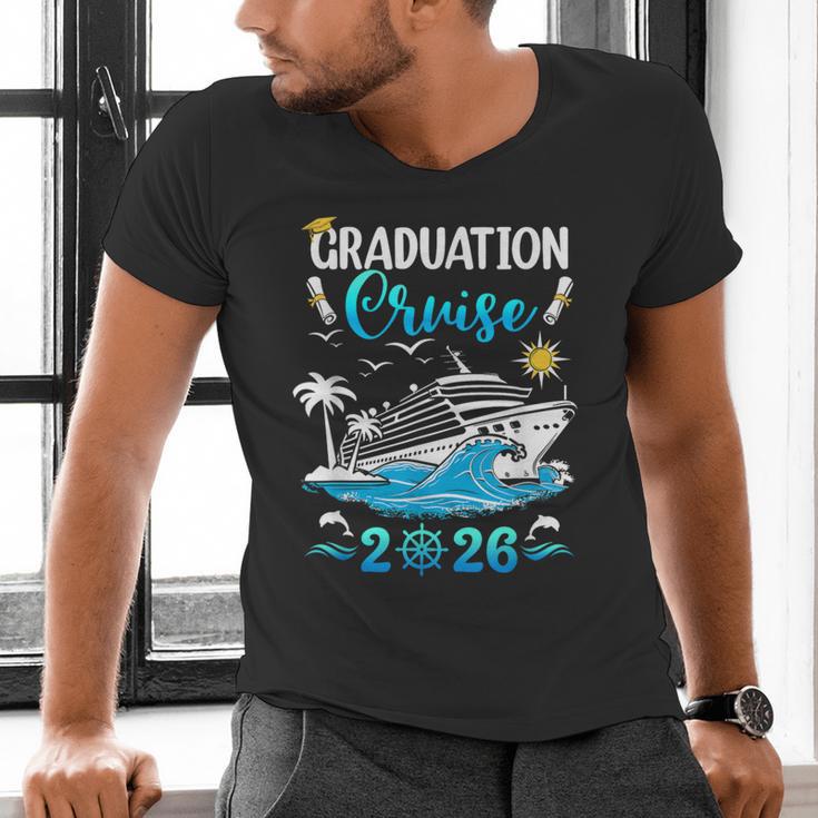 Class Of 2026 Graduation Cruise Senior Graduates Vacation Men's V-Neck T-Shirt