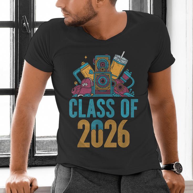 Class Of 2026 Retro Graduation Memory Nostalgia For Seniors Men's V-Neck T-Shirt
