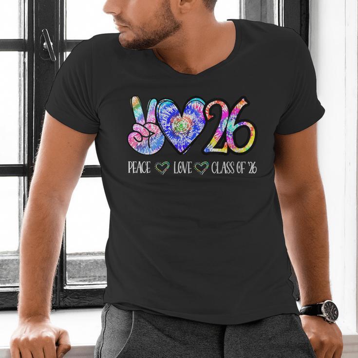 Class Of 2026 Shirt Tie Dye Senior Graduation Class Reunion Men's V-Neck T-Shirt