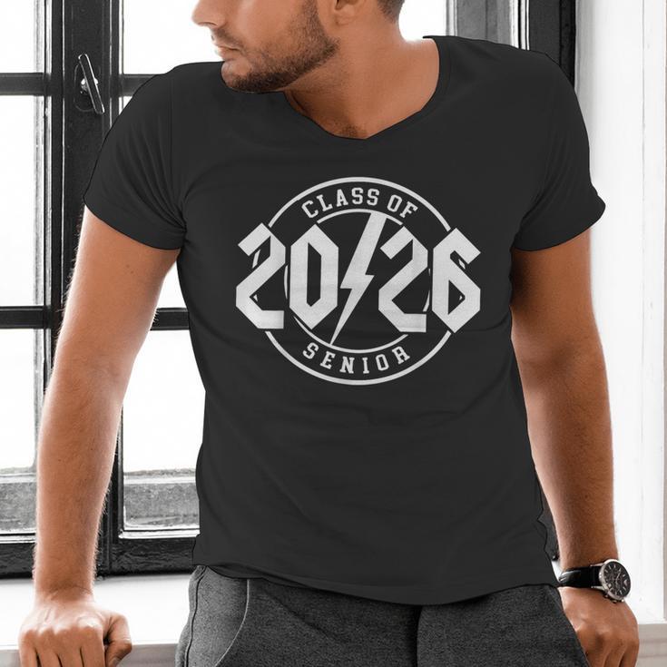 Class Of 2026 Twenty 26 Classic Rock Graduation Senior 2026 Men's V-Neck T-Shirt