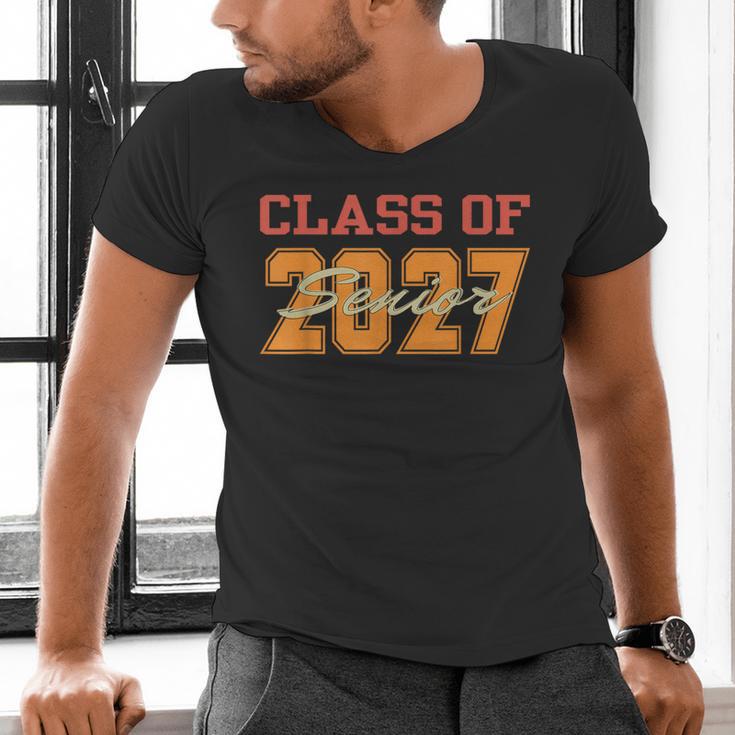 Class Of 2027 Graduation Senior Back To School 2026 Graduat Men's V-Neck T-Shirt