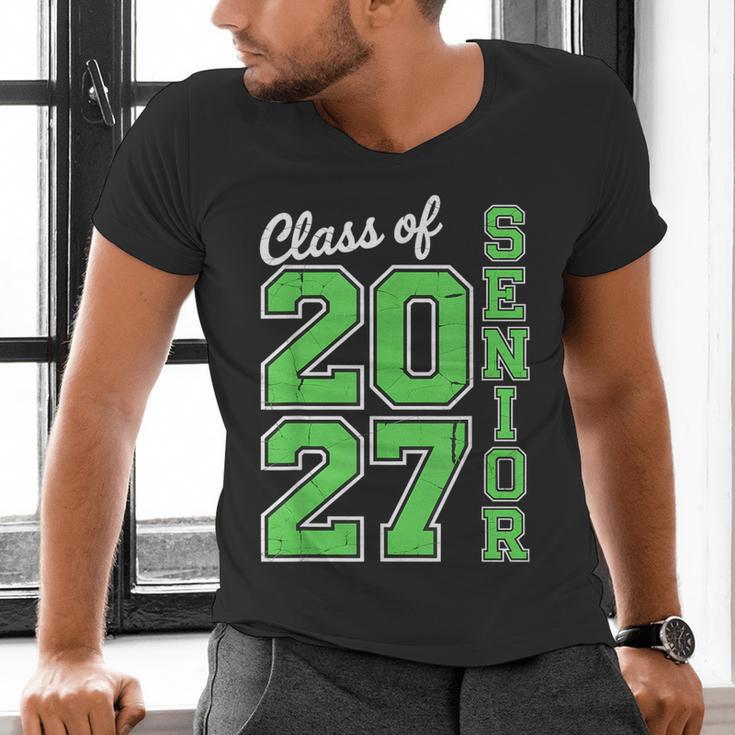 Class Of 2027 Senior 27 High School Graduation Senior 2027 Men's V-Neck T-Shirt