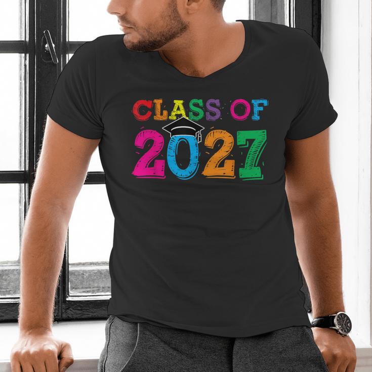 Class Of 2027 Shirt For Boys And Girls Fun 2027 Graduation Men's V-Neck T-Shirt
