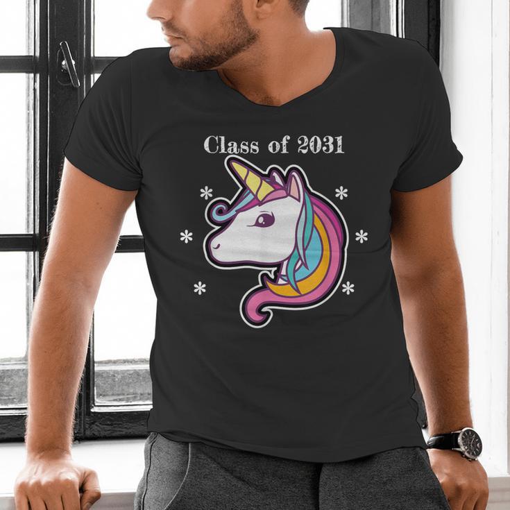 Class Of 2031 Graduation Year UnicornShirt Men's V-Neck T-Shirt