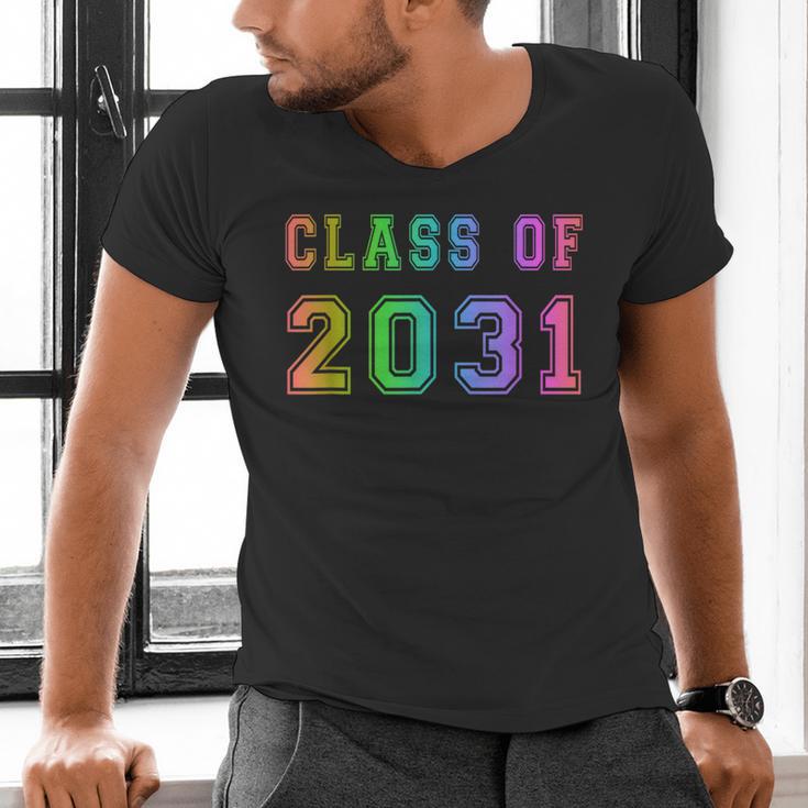 Class Of 2031 High School Graduation Date Kindergarten Shirt Men's V-Neck T-Shirt