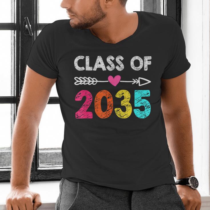 Class Of 2035 Kindergarten Pre K Grow With Me Graduation Men's V-Neck T-Shirt