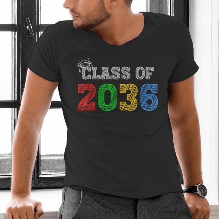 Class Of 2036 Grow With Me Graduation First Day Of School Men's V-Neck T-Shirt