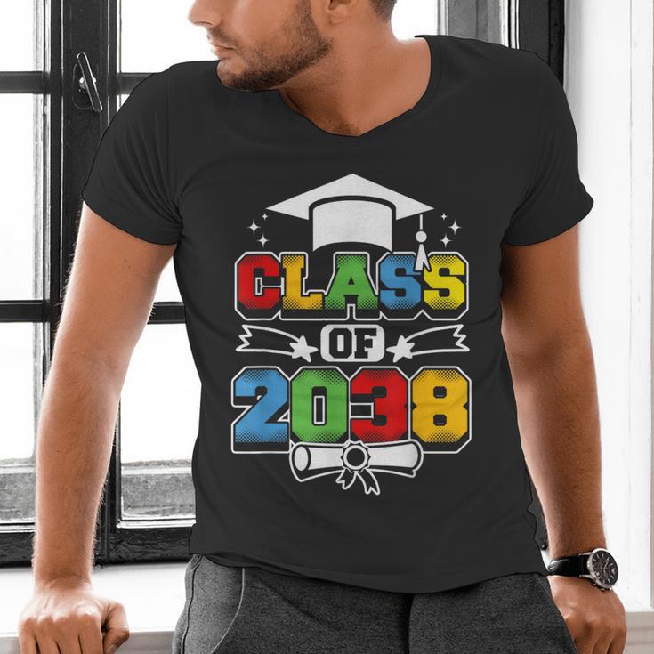 Class Of 2038 First Day Of School & Graduation 2038 Men's V-Neck T-Shirt