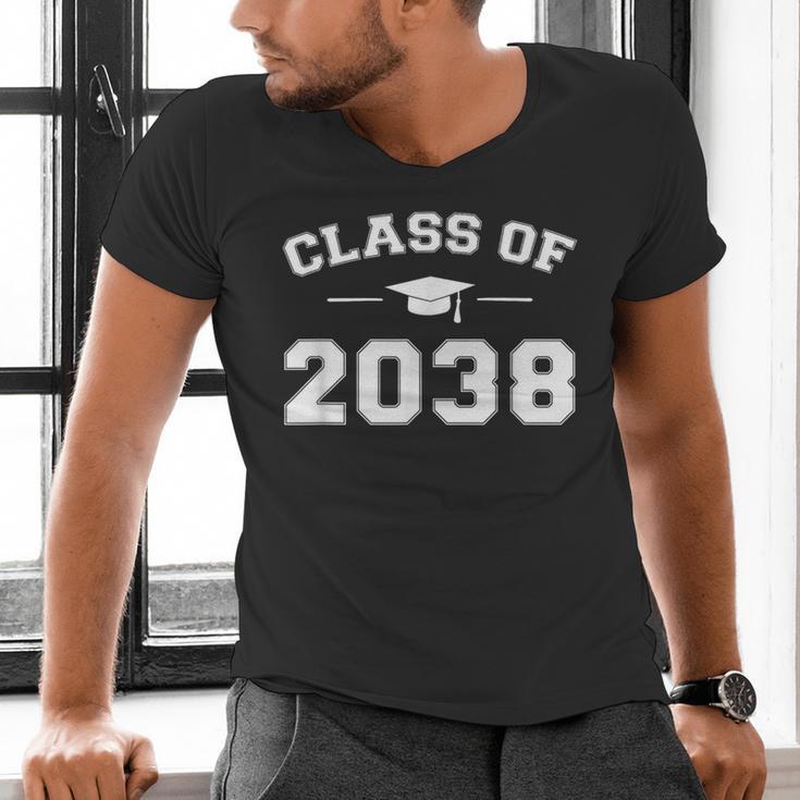 Class Of 2038 Grow Together First Day Of School Graduation Men's V-Neck T-Shirt
