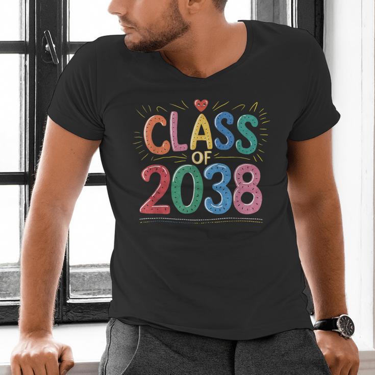 Class Of 2038 Pre K Graduate Preschool Graduation Men's V-Neck T-Shirt
