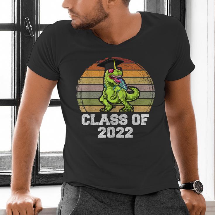 Class Of Dinosaur Apparel 2022 Graduation Graduate Dino Boy Men's V-Neck T-Shirt