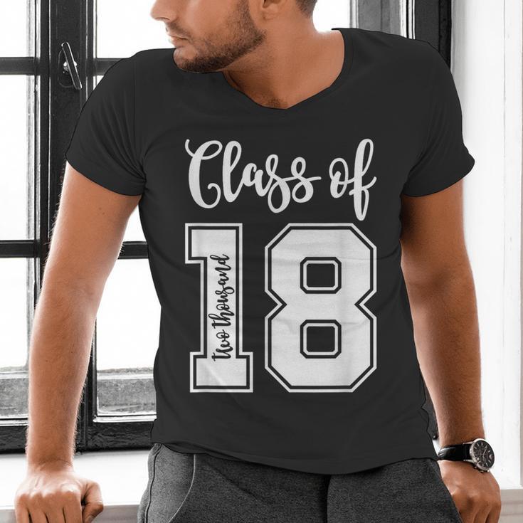 Class Of Two Thousand 18 Shirt Graduation T-Shirt Men's V-Neck T-Shirt
