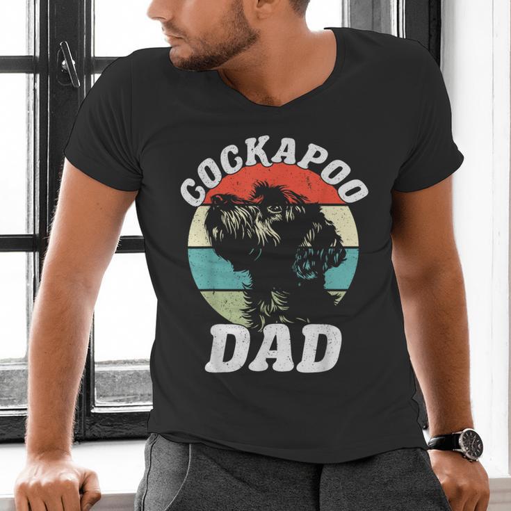 Cockapoo Dad Dog Father's Day Vintage Pet Men Women Kids Men's V-Neck T-Shirt