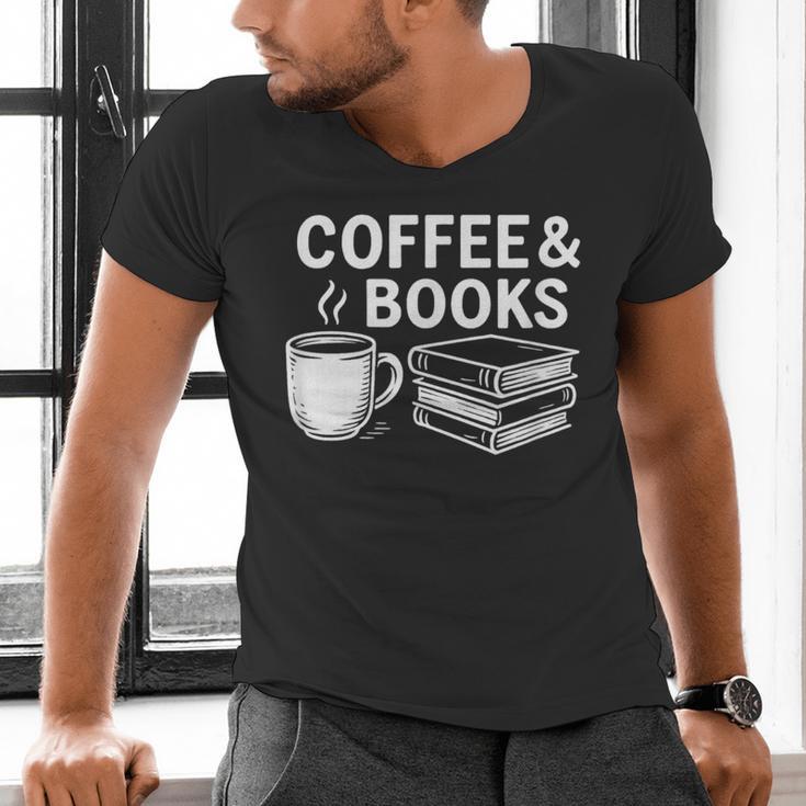 Coffee & Books Men's V-Neck T-Shirt